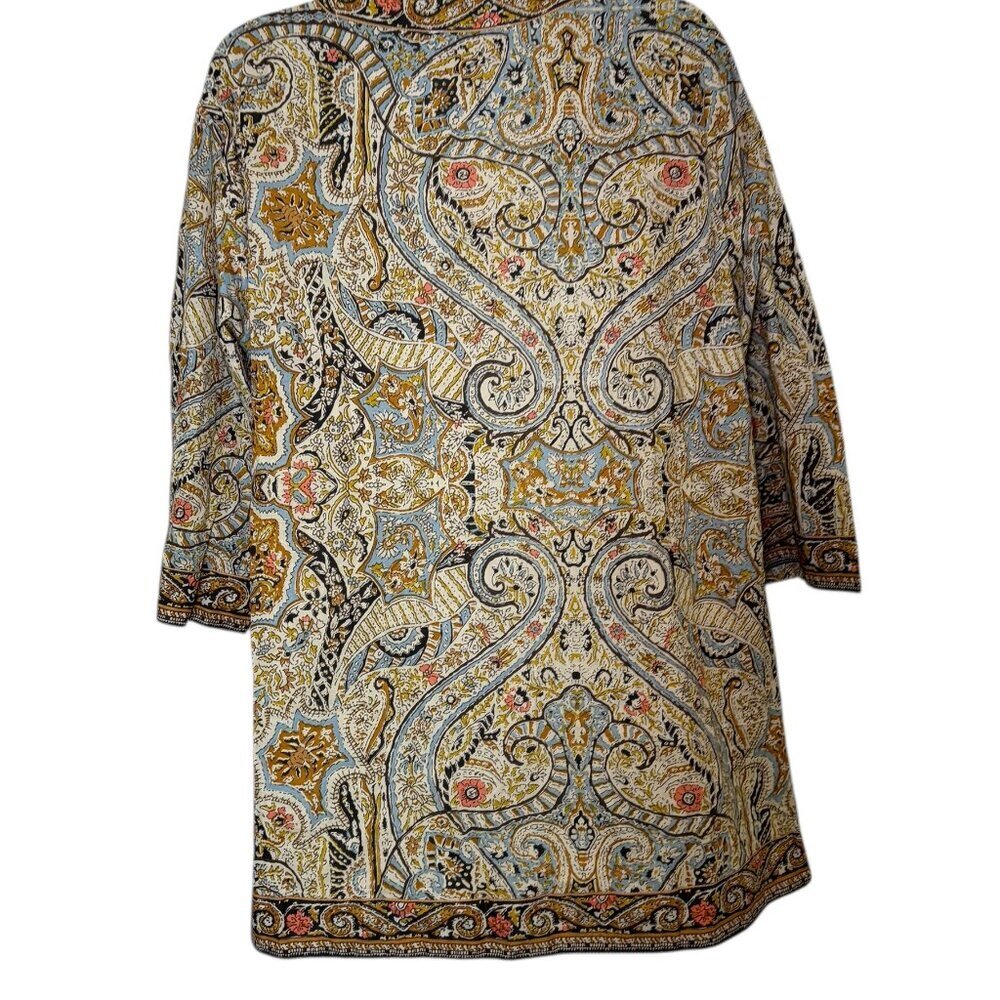 Cleobella Kaleidoscope Wrap Jacket XS/S Boho Printed Open Front Kimono - Picture 4 of 6